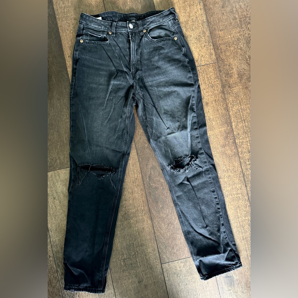 American Eagle Outfitters Black Skinny Jeans Distressed Style